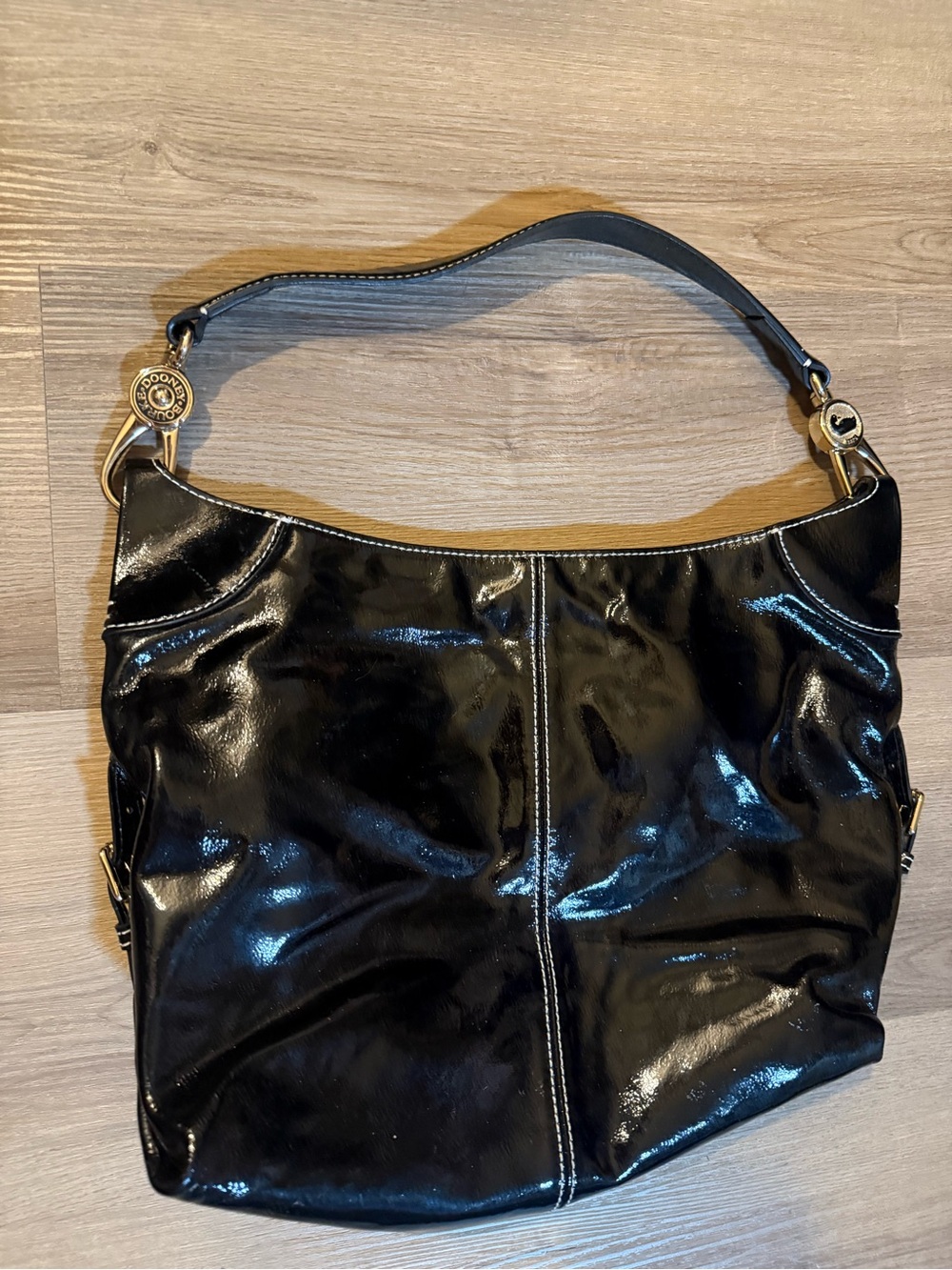 Dooney & Bourke Black Patent Shoulder Bag